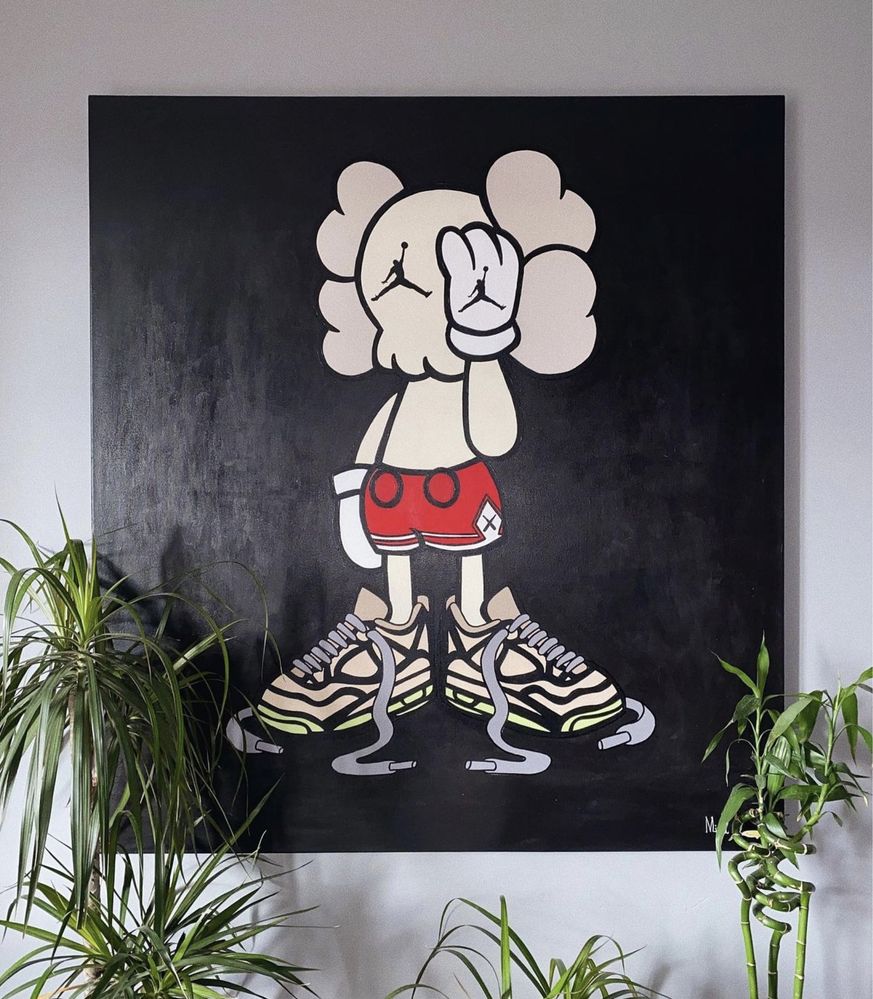 Картина современное искуство kaws pop art