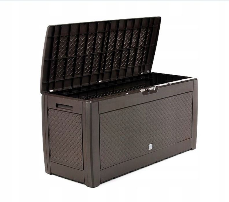 Skrzynia Ogrodowa Balkonowa 320 L na Kółkach Duża Wytrzymała Pojemna