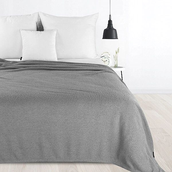Koc Mikrofibra Jednokolorowy Miękki Pled Boucle Bukla 200x220