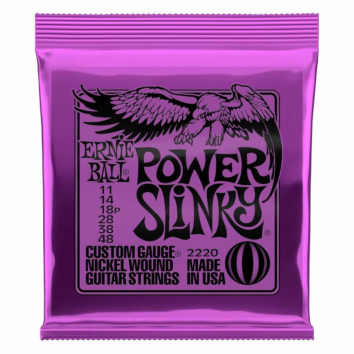 Ernie Ball 2220 Power Slinky struny do gitary elektrycznej 11-48