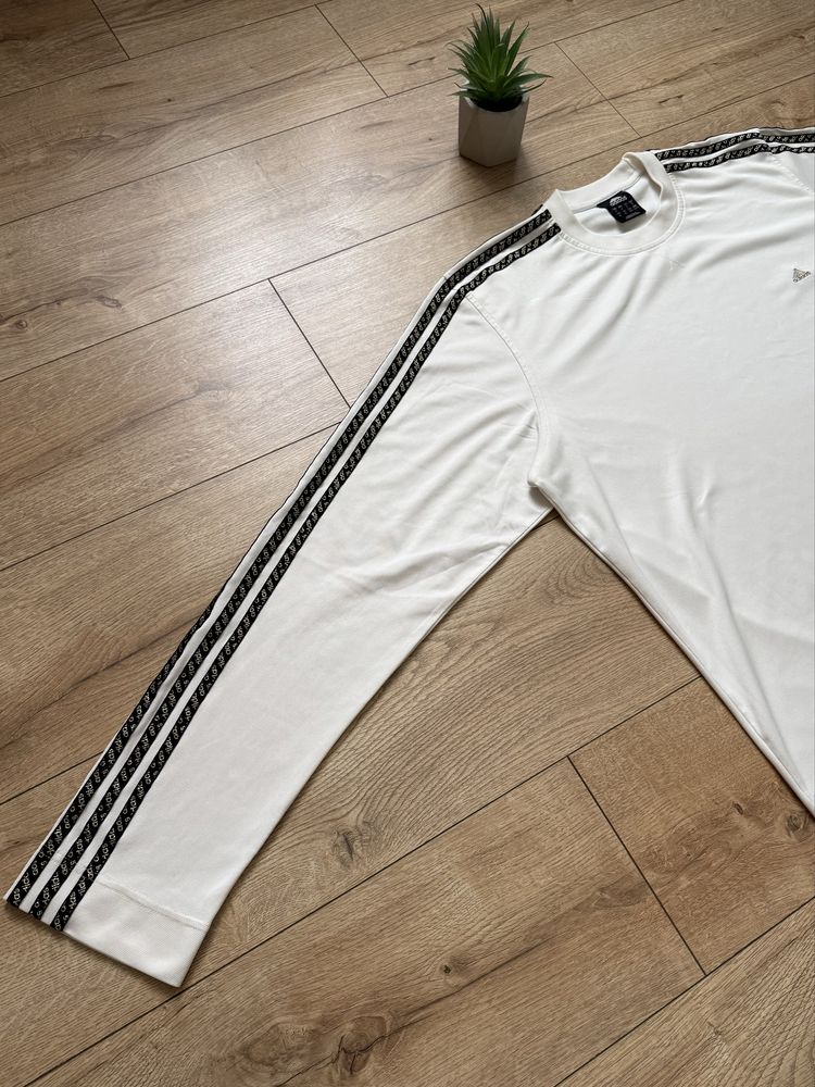 Вінтажний світшот Adidas з лампасами (рідкісний оверсайз лонгслів)