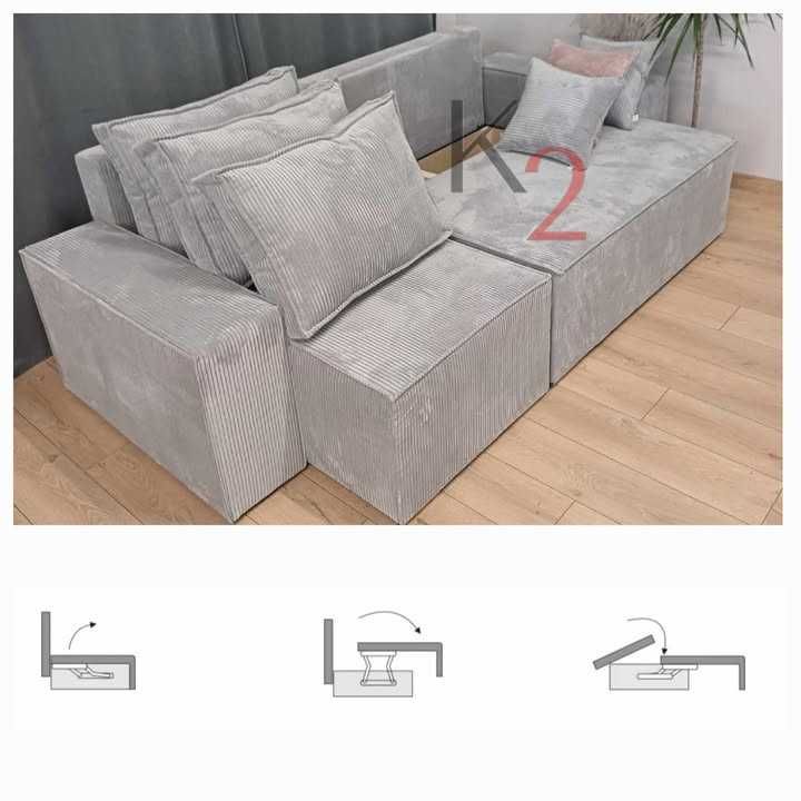 narożnik FABIO, rogówka sofa USB kanapa tani +GRATIS