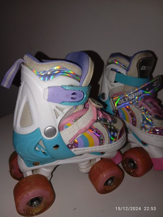 Patins Quad Criança tamanho pequeno 26-29 com luzes nas rodas
