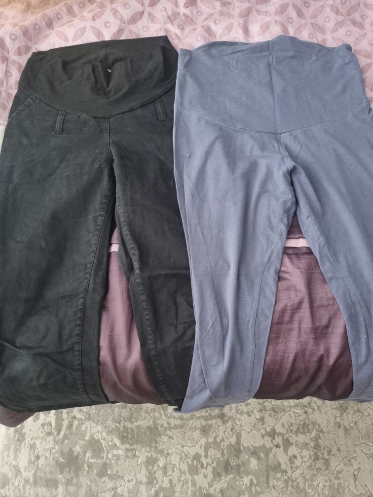 Ubrania ciążowe paczka spodnie legginsy tshirty tunika r S r 36 H&M