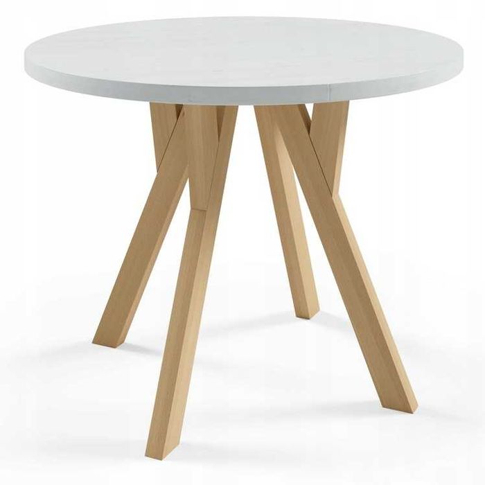 Okrągły rozkładany stół ORIO z laminowanym blatem - 100/200 cm!