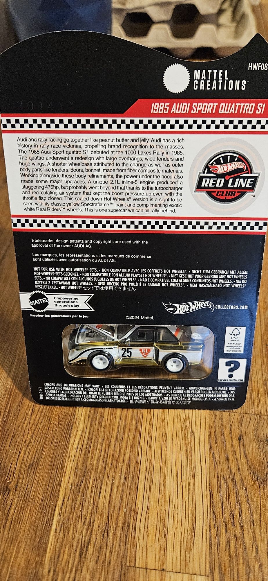 Hot Wheels Red Line Club RLC Exclusive 1985 Audi Sport Quattro S1