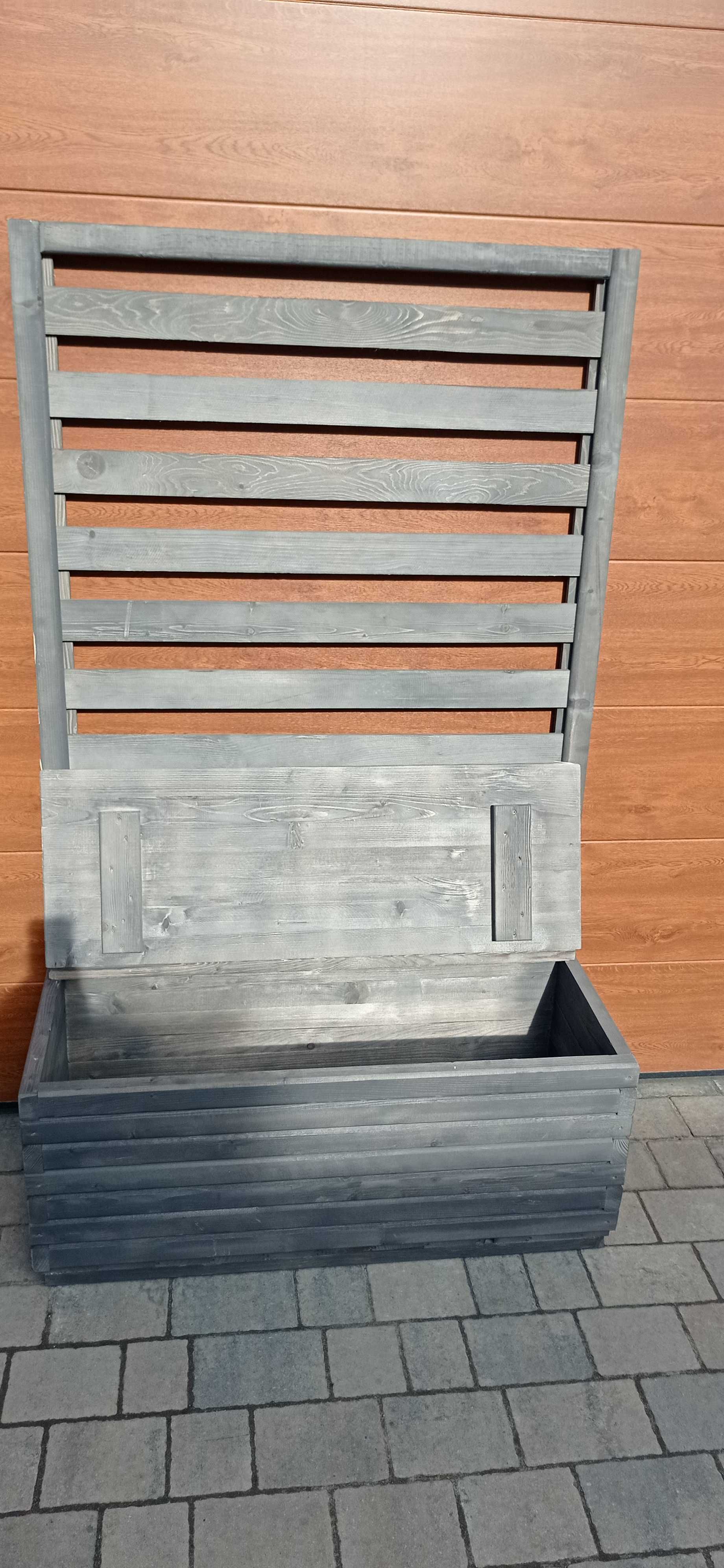 Skrzynia Ogrodowa Kufer Pojemnik Drewniany Pergola Przesłona Parawan