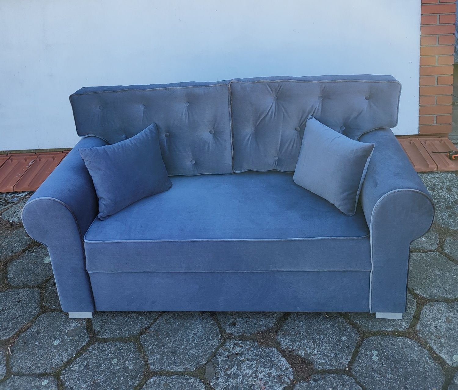 Nowa szara sofa lectus glamour 2 osobowa