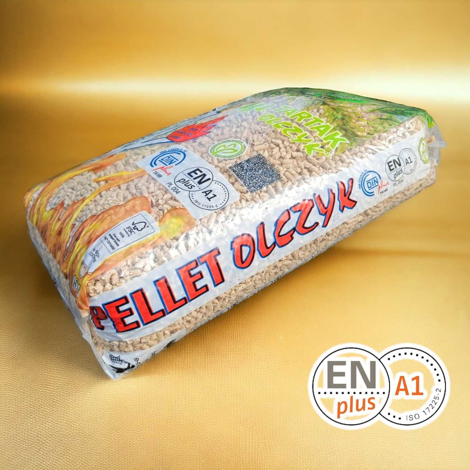 Pellet Tartak Olczyk Premium Quality| Klasa A1 Najwyższa jakość! Pelet
