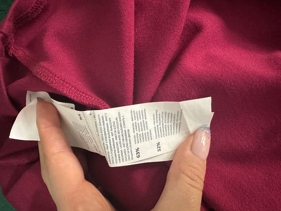 Fuksjowa (ciemny róż) sukienka z kołnierzykiem