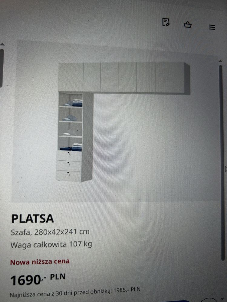 Regał PLATSA Ikea