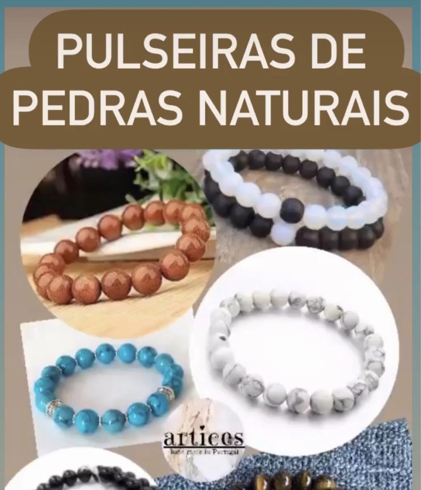 Pulseiras de pedras naturais