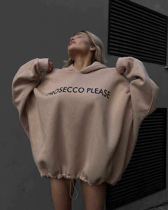 Худі PROSECCO PlEASE/ жіночий худі/ mood на сьогодні/ худі оверсайз