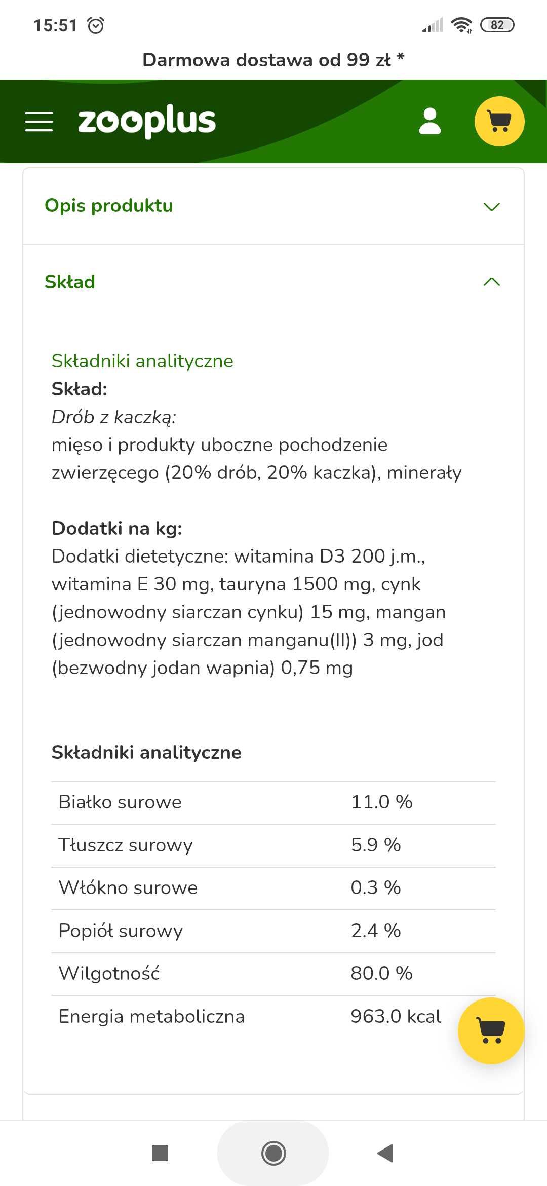 5 puszek karmy Smila dla kotów