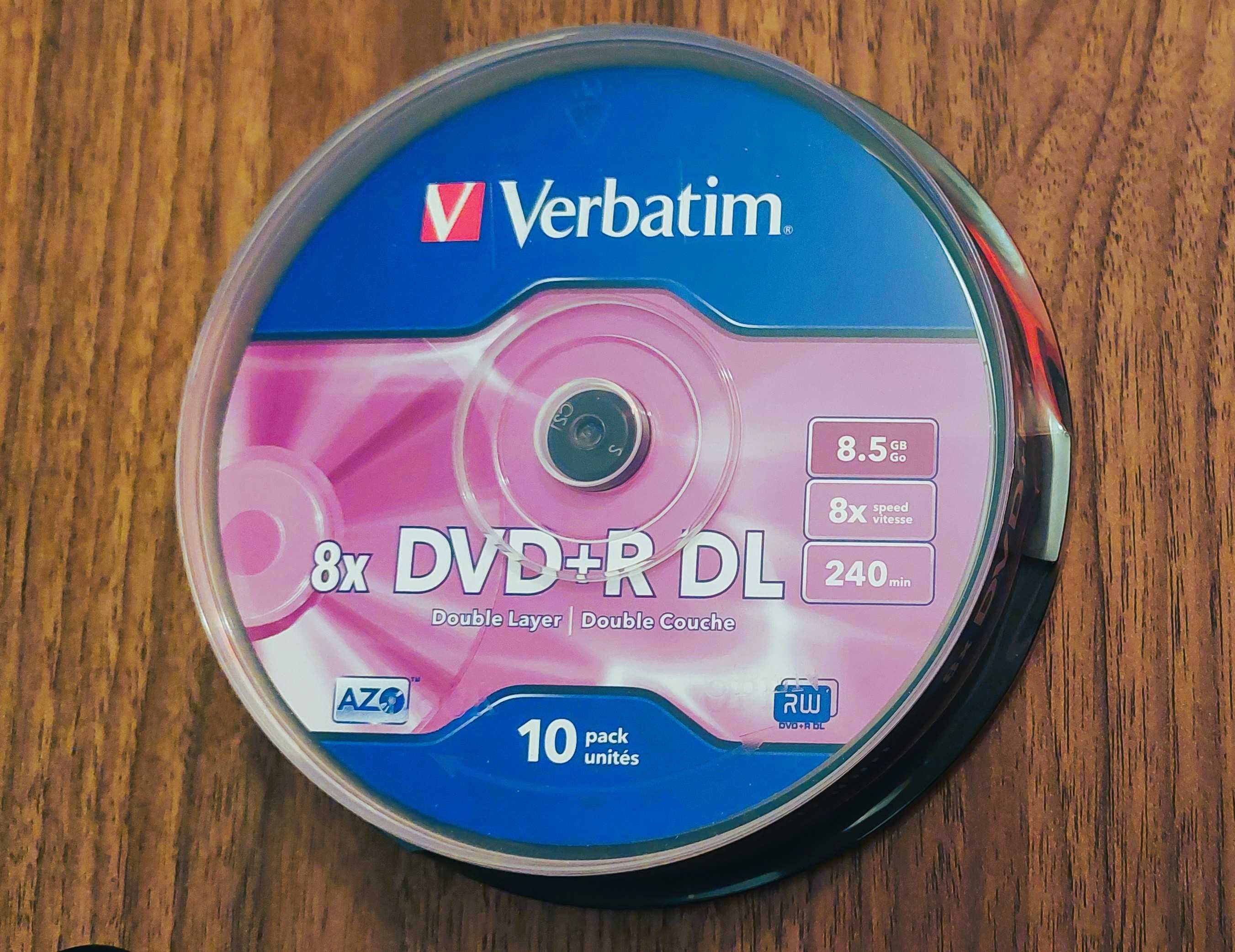 Verbatim DVD+R 8,5GB 8x DL DOUBLE LAYER CAKE 10 sztuk, zafoliowane
