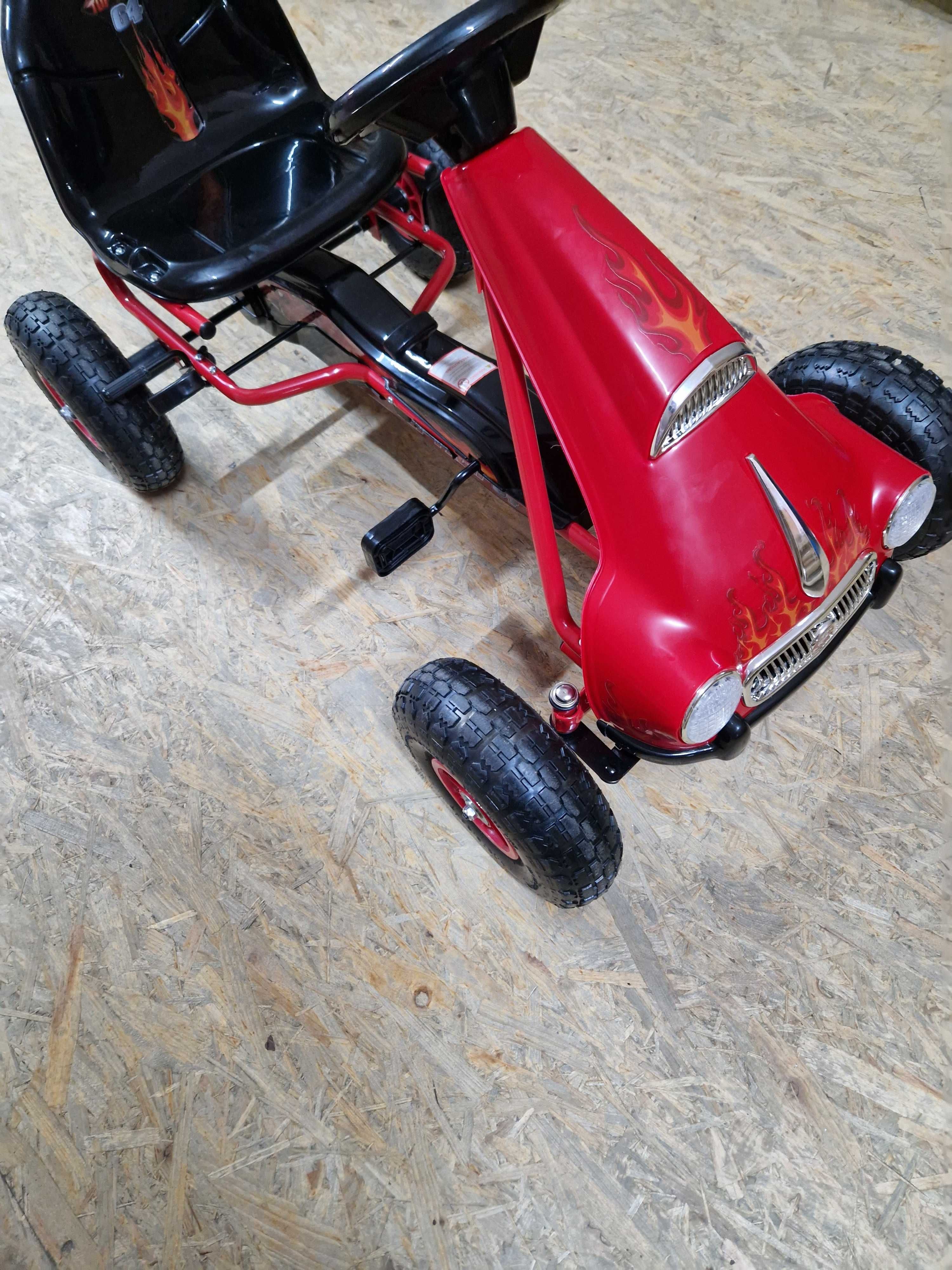 Gokart na pedały Top Racer 64 pompowane koła Red