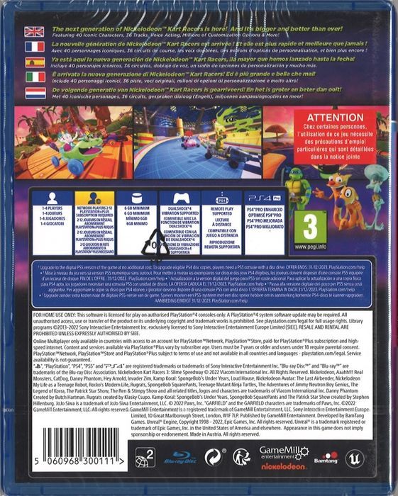 Nickelodeon Kart Racers 3: Slime Speedway (PS4) Gra nowa w folii