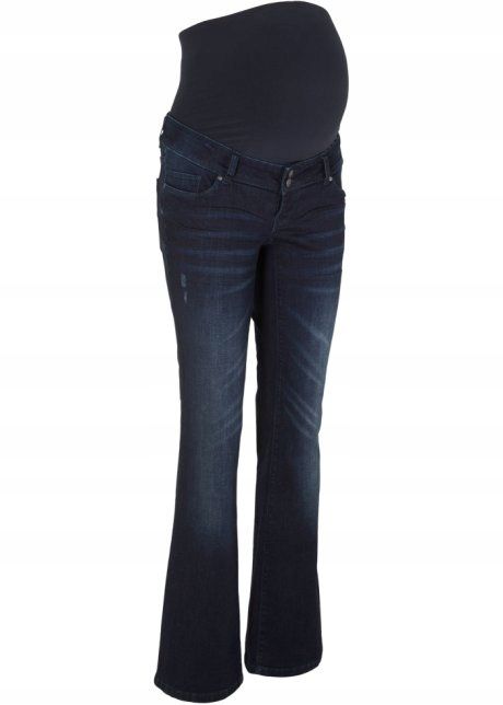 AB9980 ciążowe jeansy ciemne bootcut r.48