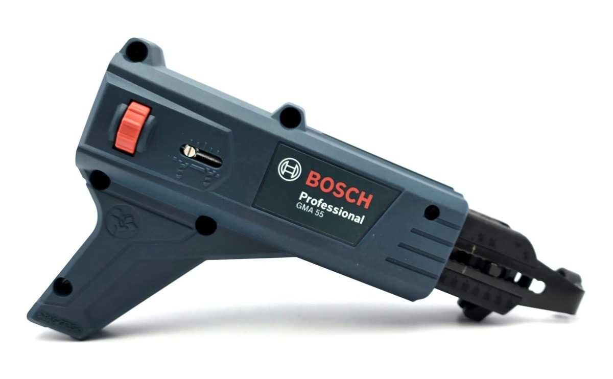 Wkrętarka do Płyt GK Bosch GTB 185 + Podajnik GMA 55 + 2x Aku 5Ah