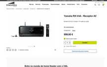 receptot AV Yamaha RX-V4A - amplificador com streamer