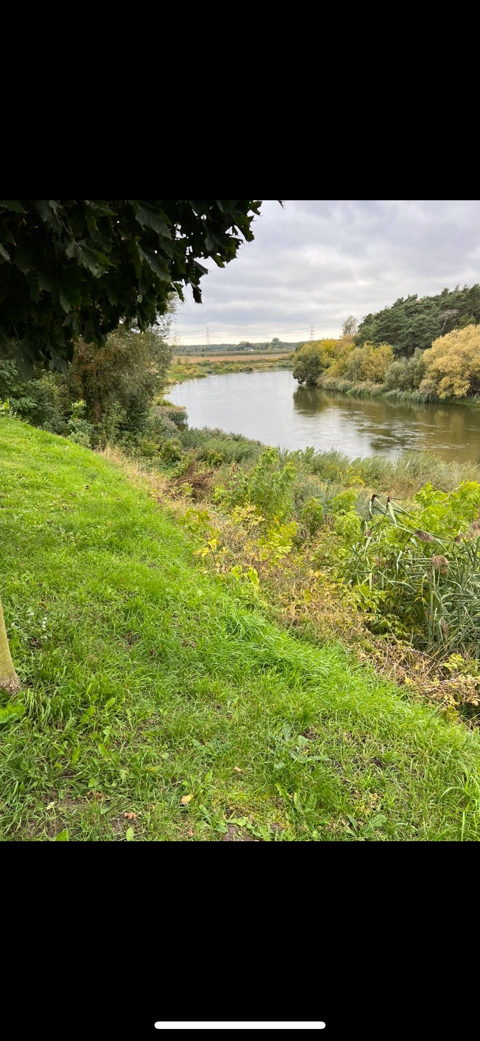 Działka z linią brzegową rzeki