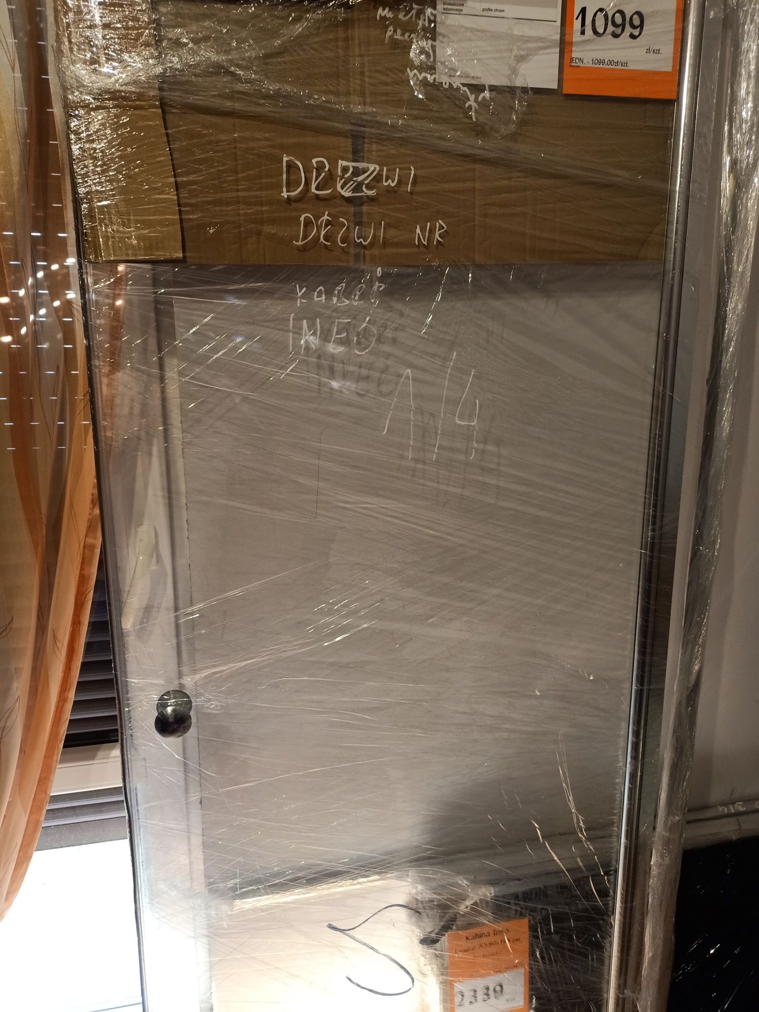Nowe Drzwi prysznicowe 80x195 6mm szkło New Trendy