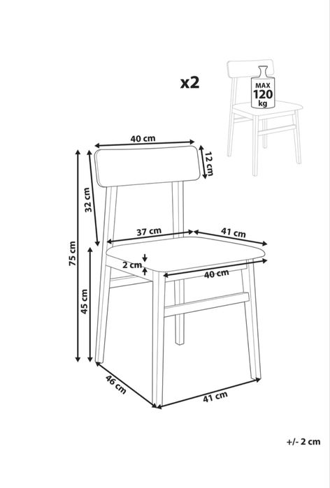 Krzesla jadalniane 2sztuki