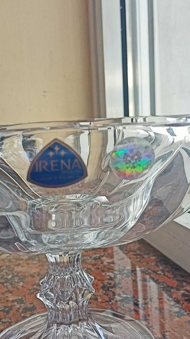 Duża patera owocarka styl art deco sygnowana nowa Irena Inowrocław