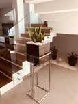 Vendo floreiras em inox polido