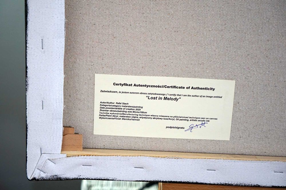 Obraz olejny 80x100 duży nowoczesny na płótnie do salonu R Stach