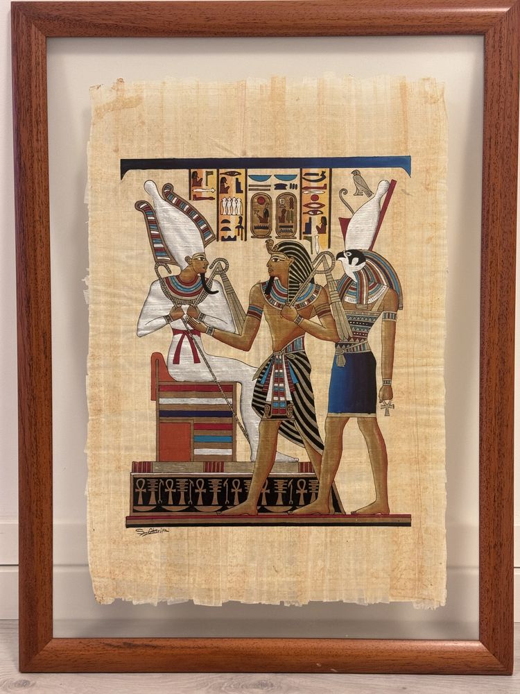 4 quadros com Papiros originais
