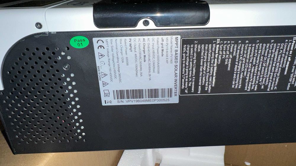 СОНЯЧНИЙ ІНВЕРТОР MUST Серія PV19-6048 EXP (6 КВТ) parallel kit WIFI