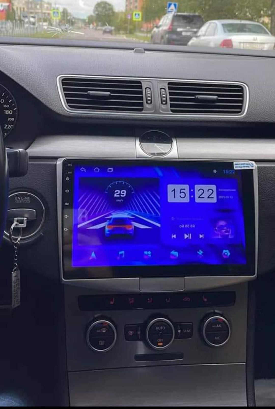 Rádio Android 12 com GPS Volkswagen Passat B6 B7 (Novo)