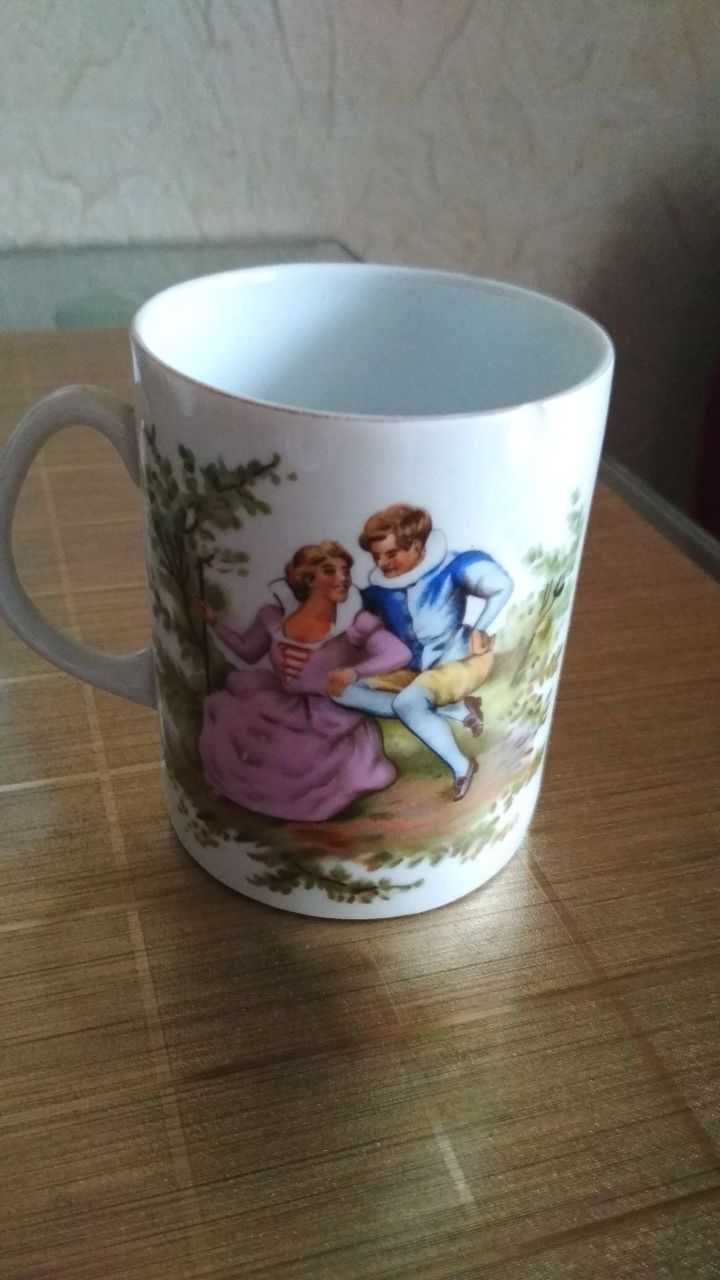 Чашка с блюдцем   к чаю и кофе  керамика Польша