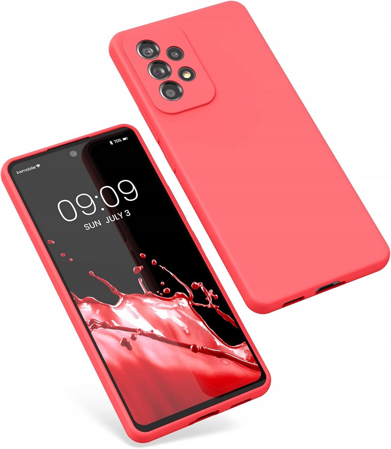 Neonowe Silikonowe Etui do Samsung Galaxy A53 5G + 2szt szkła hart