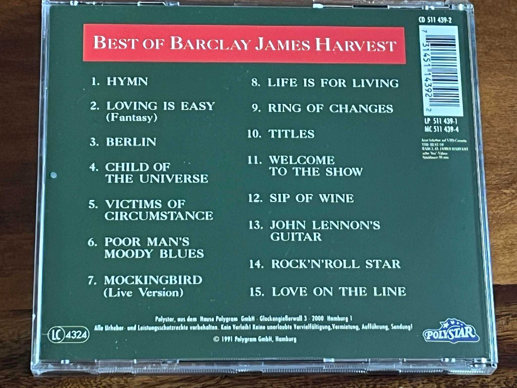 Barclay James Harvet - Best Of - CD -stan EX+!