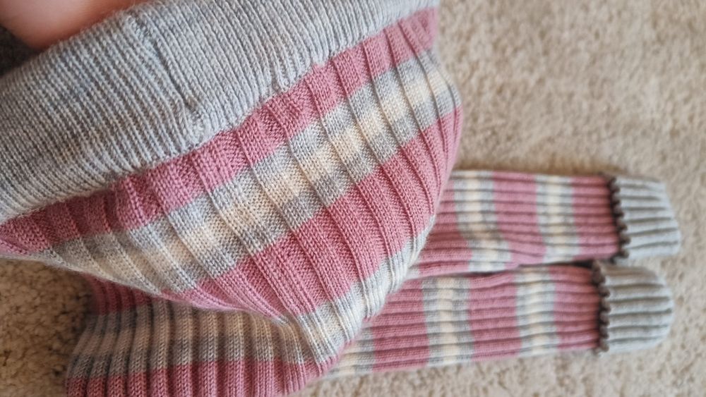 Cubus spodnie legginsy 100% wełna merino  92