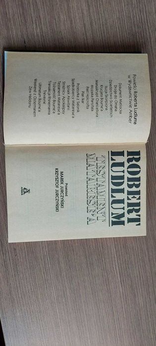 Robert Ludlum – „ Testament Matarese'a ” – książka sensacyjna
