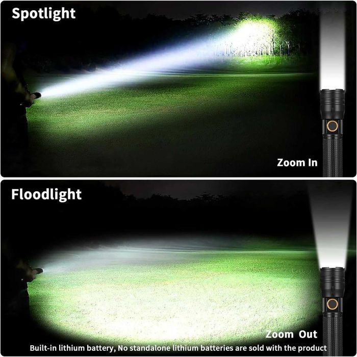 Mocna Latarka Taktyczna Led Akumulatorowa Zoom Survivalowa 2000LM