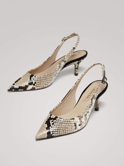 MassimoDutti,skorzane czołenka bez piety,39