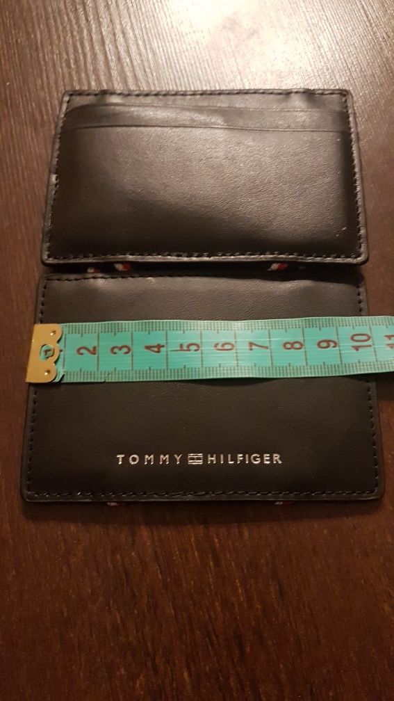 Tommy Hilfiger Etui na karty ze skóry naturalnej portfel męski