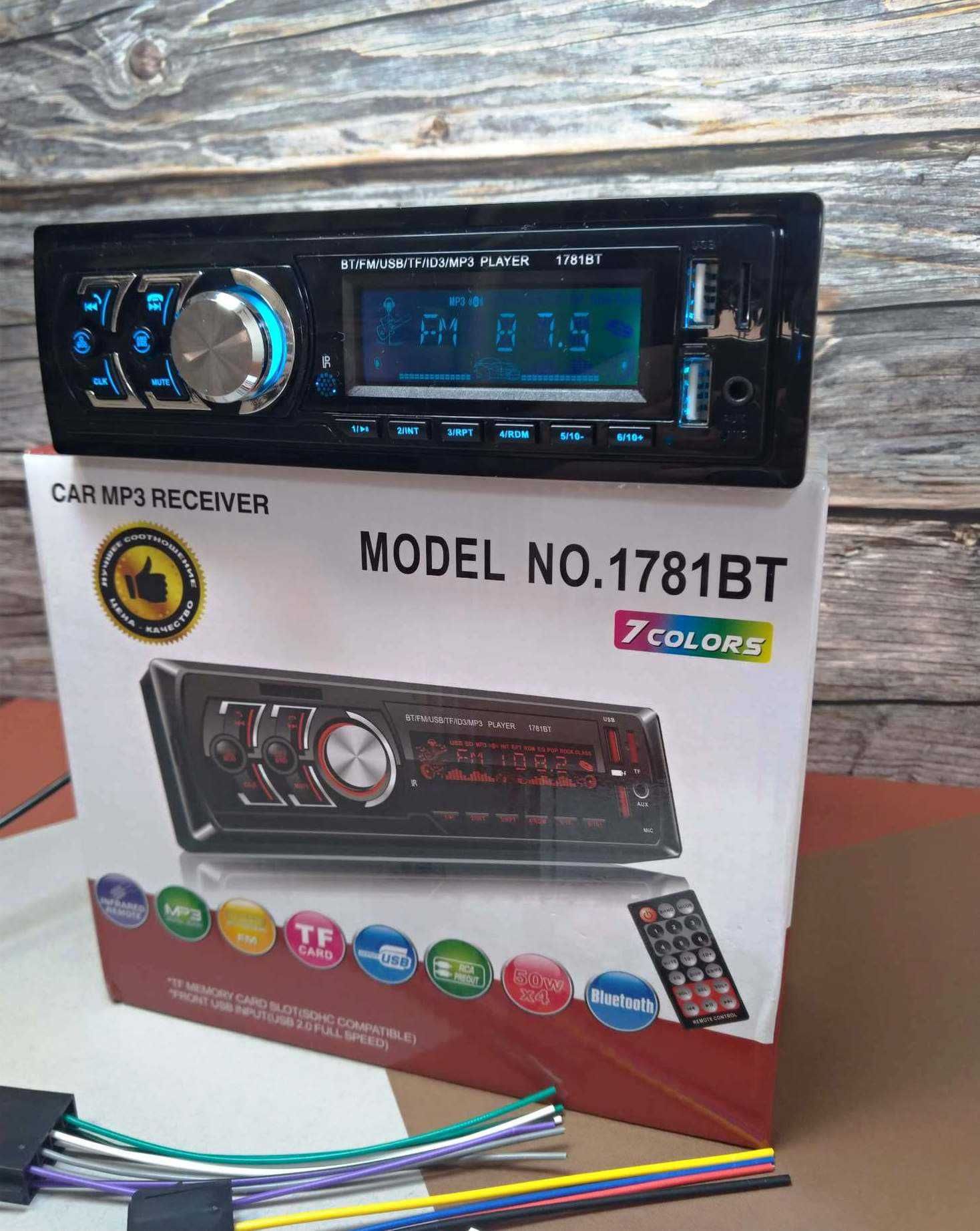 Магнитола автомагнитола pioneer 1781bt блютус mp3 1din sd 2usb