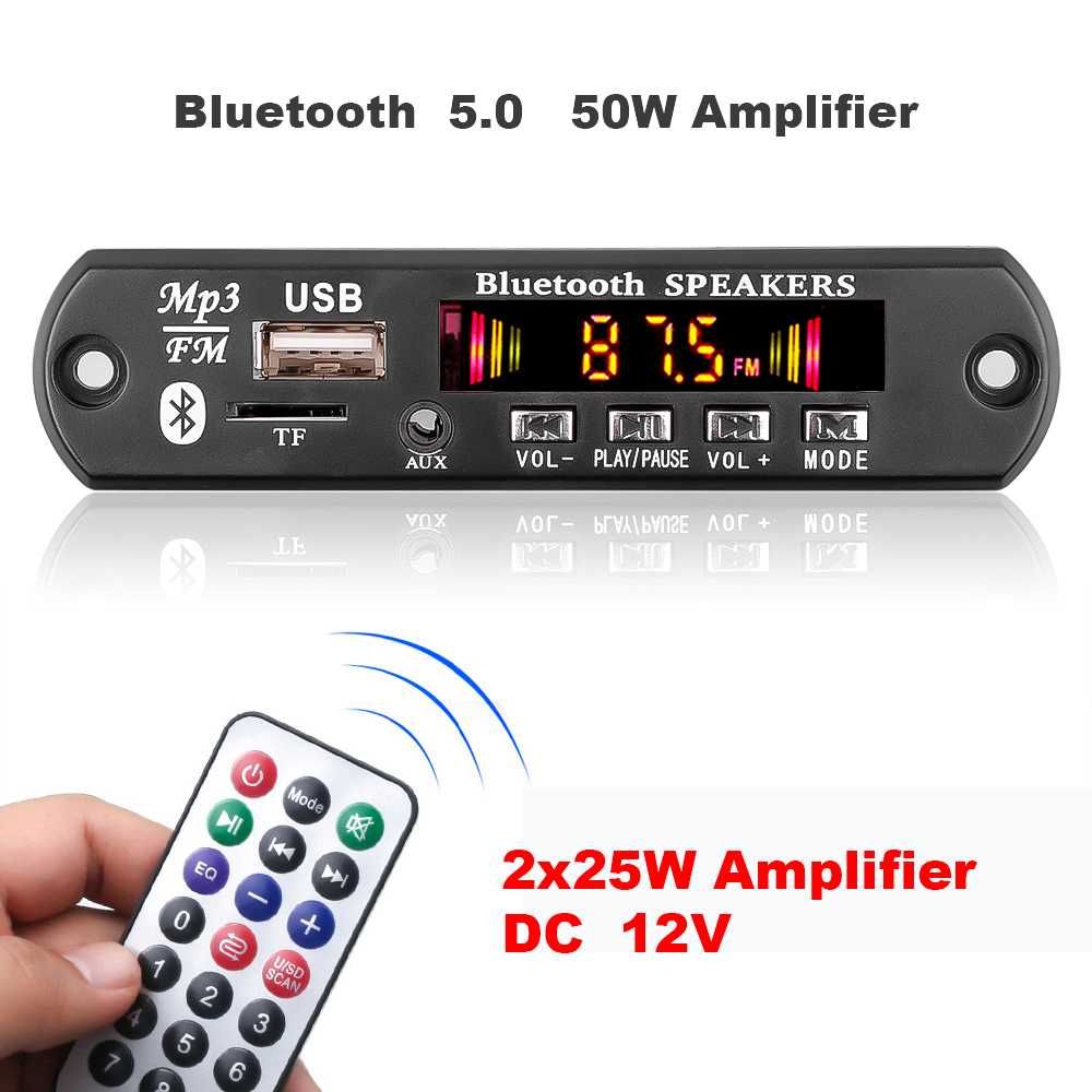 Módulo Leitor MP3 / FM Com Bluetooth, USB, AUX, SD