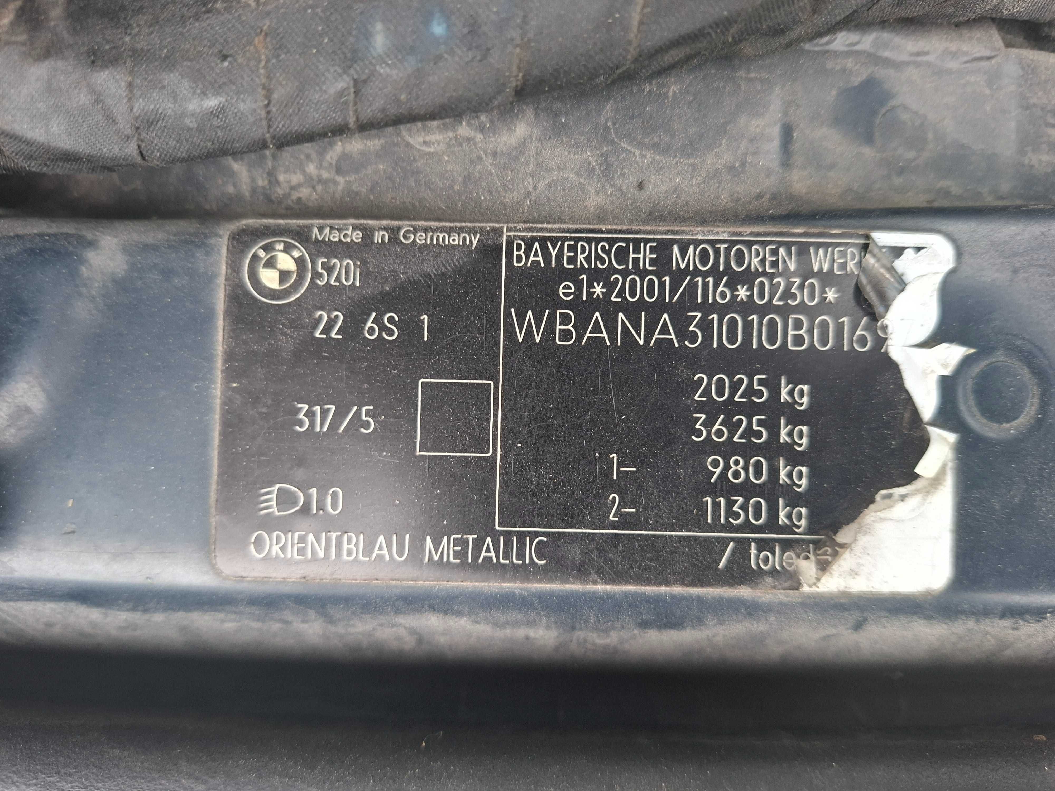 BMW E60 silnik 2,0 benzyna BMW M54B22