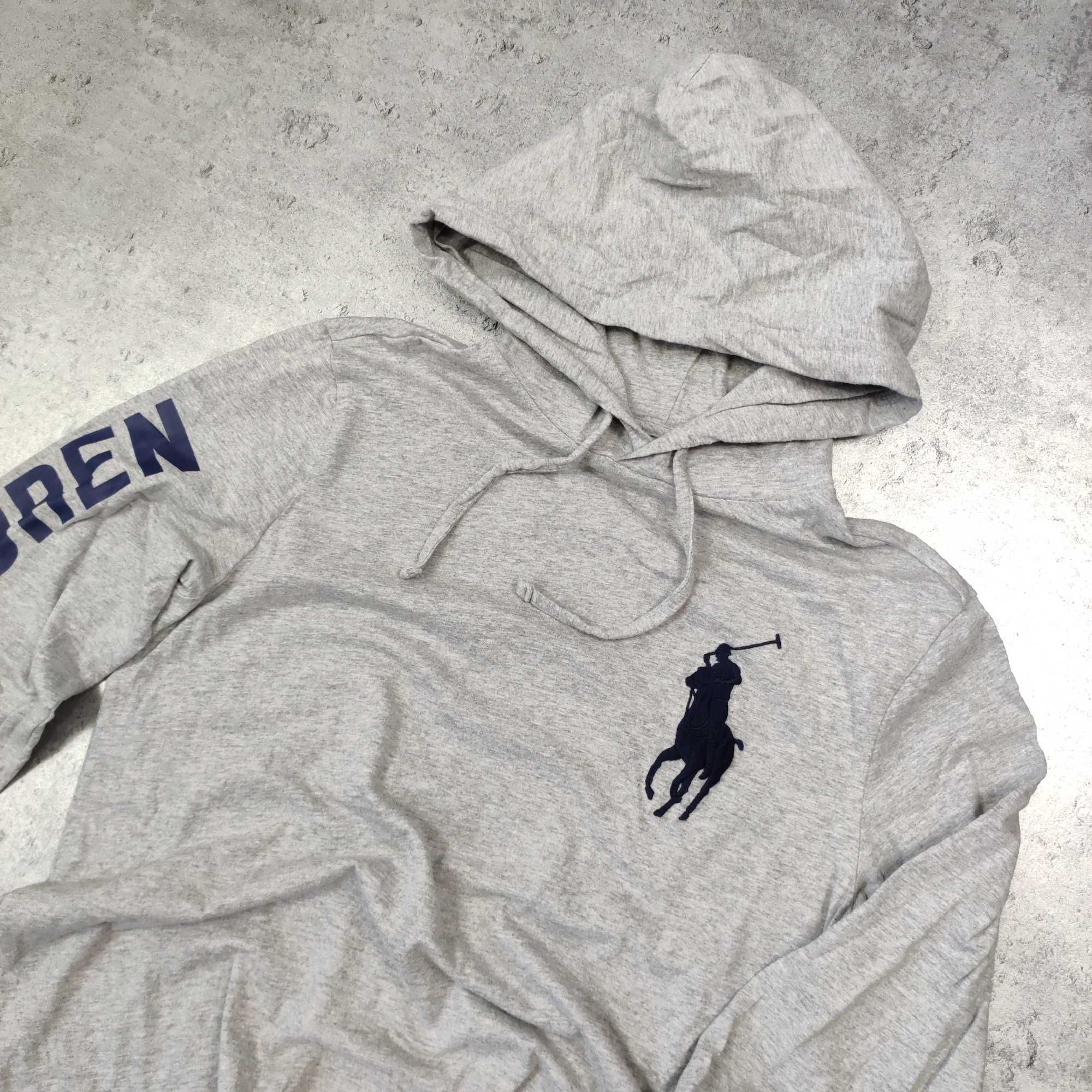 MĘSKA Lekka Bluza z Kapturem Hoodie Jak Koszulka Polo Ralph Lauren RL