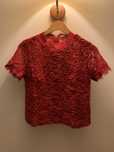 Top Renda vermelho ZARA