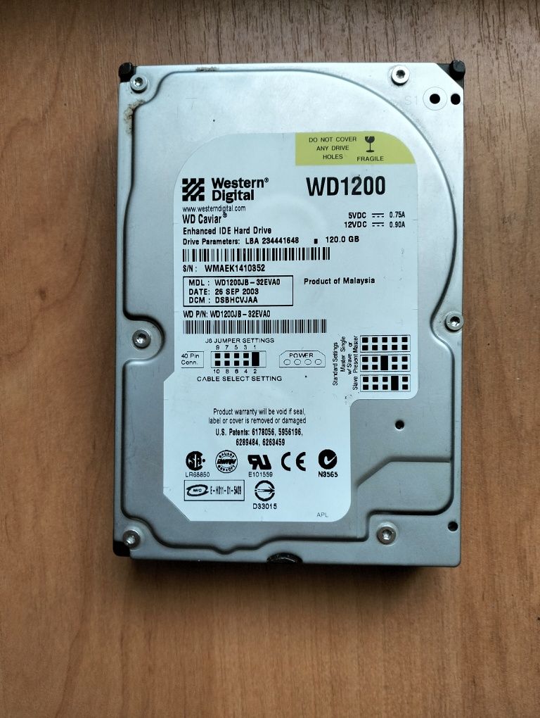 Жорсткий диск Western Digital WD1200 120GB