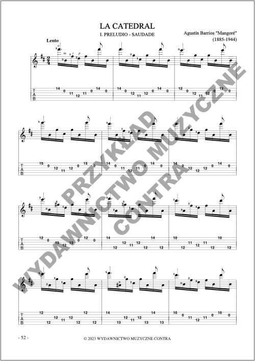 Mistrzowie gitary - A. Barrios "Manggore"na gitarę (nuty + tabulatury)