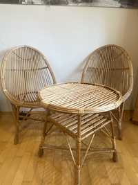 Meble wiklinowe krzesła stół wiklina rattan bambus meble ogrodowe