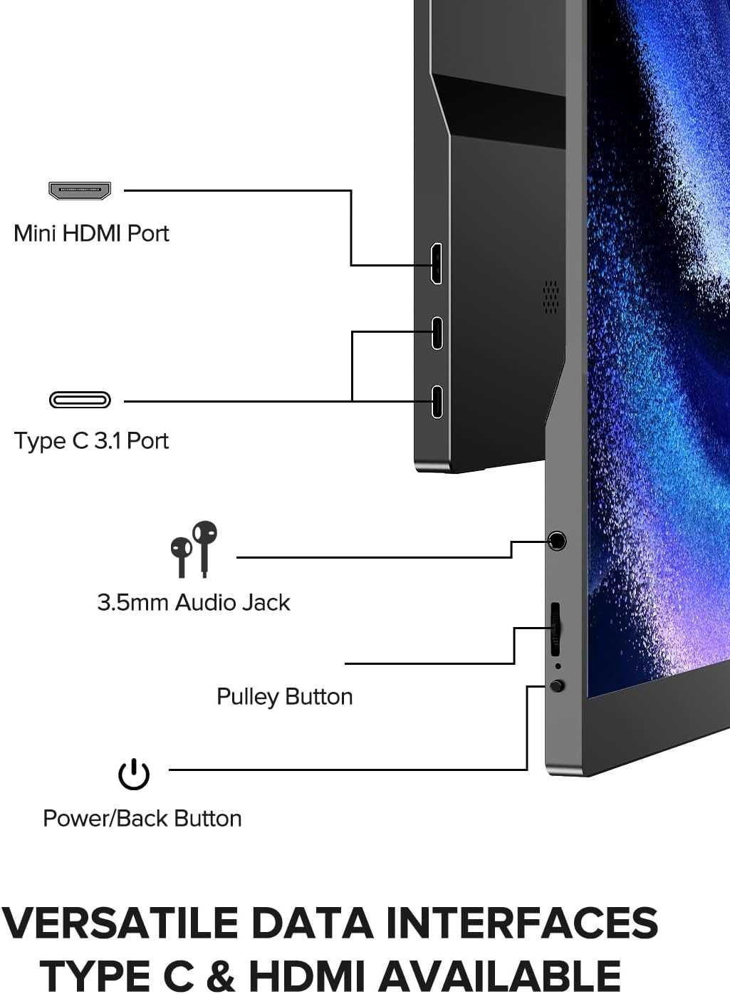Портативний сенсорний монітор UPERFECT 15.6'' 1080P Touchscreen IPS